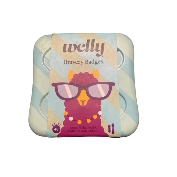 Welly Bravery Badges Fabric Bandages 48 Count - Picture 1 of 2